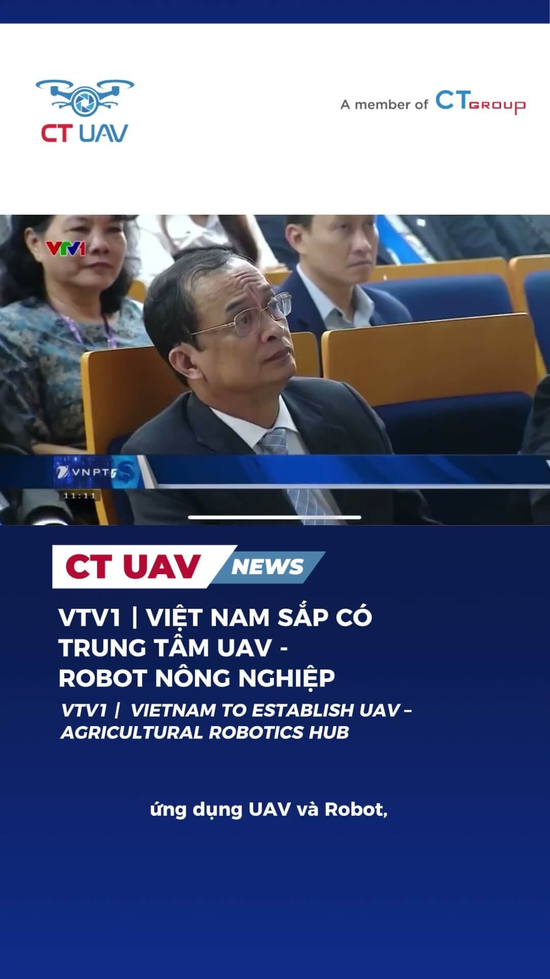 VTV1 | Việt Nam sắp có trung tâm UAV - Robot Nông nghiệp