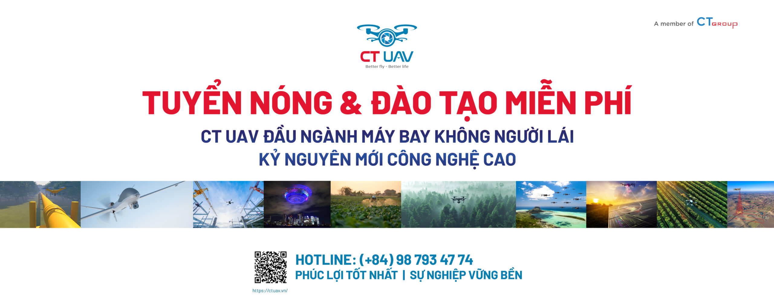 TUYỂN NÓNG & ĐÀO TẠO MIỄN PHÍ CT UAV ĐẦU NGÀNH MÁY BAY KHÔNG NGƯỜI LÁI KỶ NGUYÊN MỚI CÔNG NGHỆ CAO