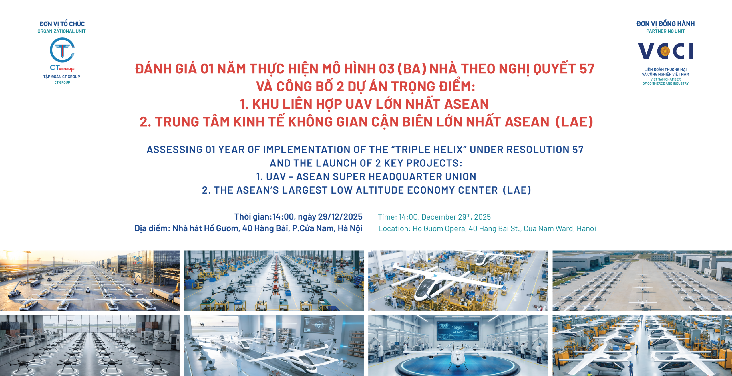 CT GROUP TỔ CHỨC SỰ KIỆN “ĐÁNH GIÁ 01 NĂM THỰC HIỆN MÔ HÌNH 03 NHÀ THEO NGHỊ QUYẾT 57 VÀ CÔNG BỐ 2 DỰ ÁN TRỌNG ĐIỂM”