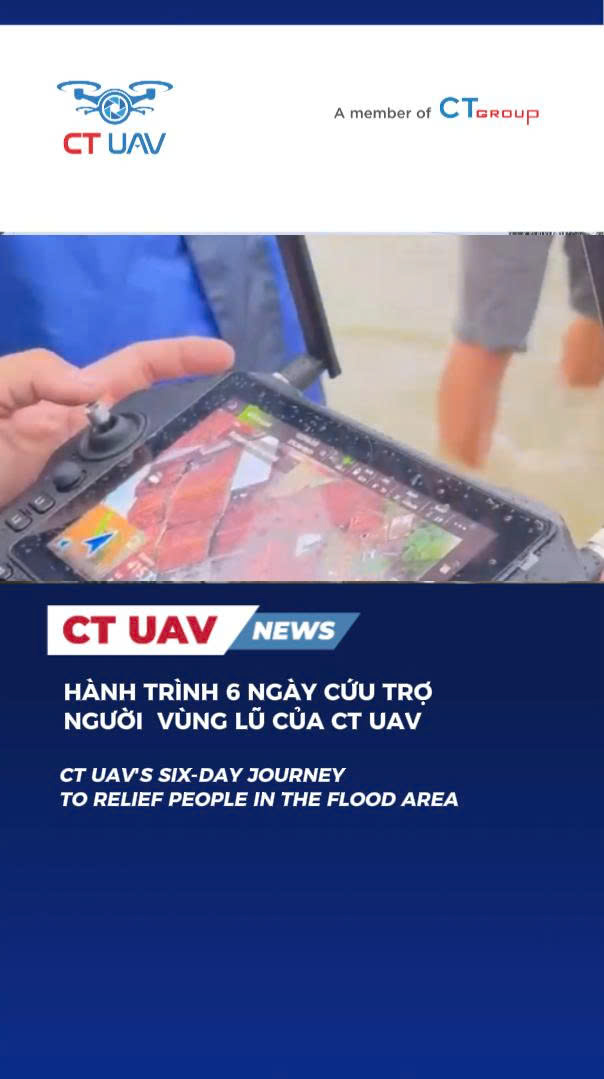 Close up of uavs from the CT UAV delivering essential supplies to flood-affected residents in Phu Yen Province, Vietnam
