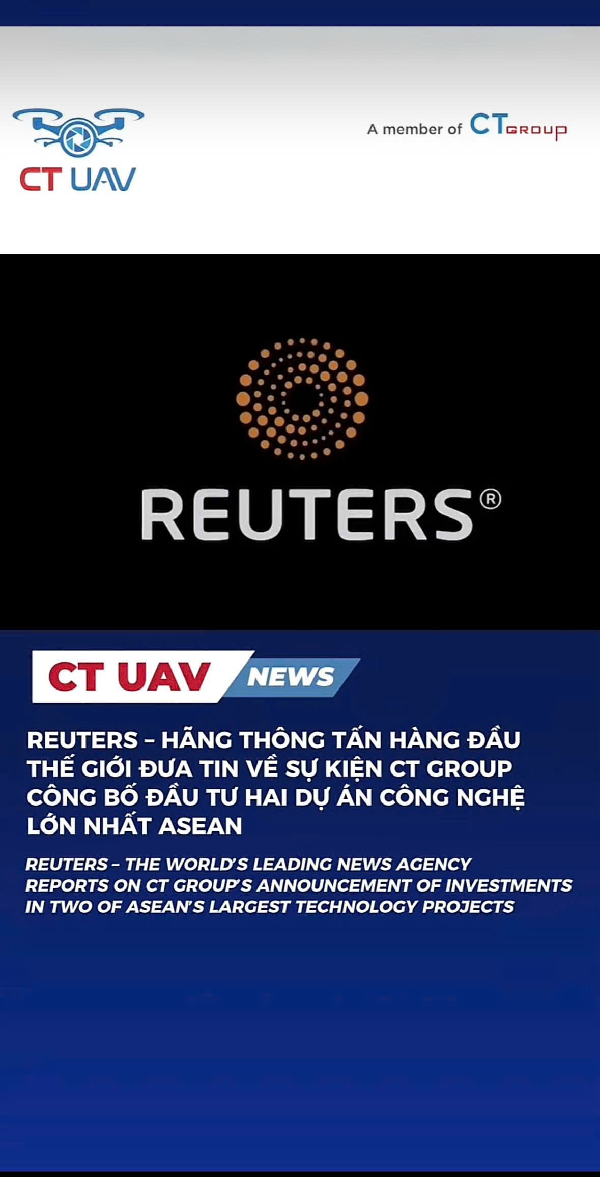 REUTERS – The world’s leading news agency reports on CT GROUP’S announcement of investments in two of ASEAN’S largest technology projects