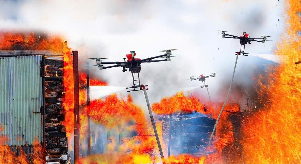 UAV BẦY ĐÀN – GIẢI PHÁP CHỮA CHÁY HẺM NHỎ TẠI CÁC THÀNH PHỐ LỚN