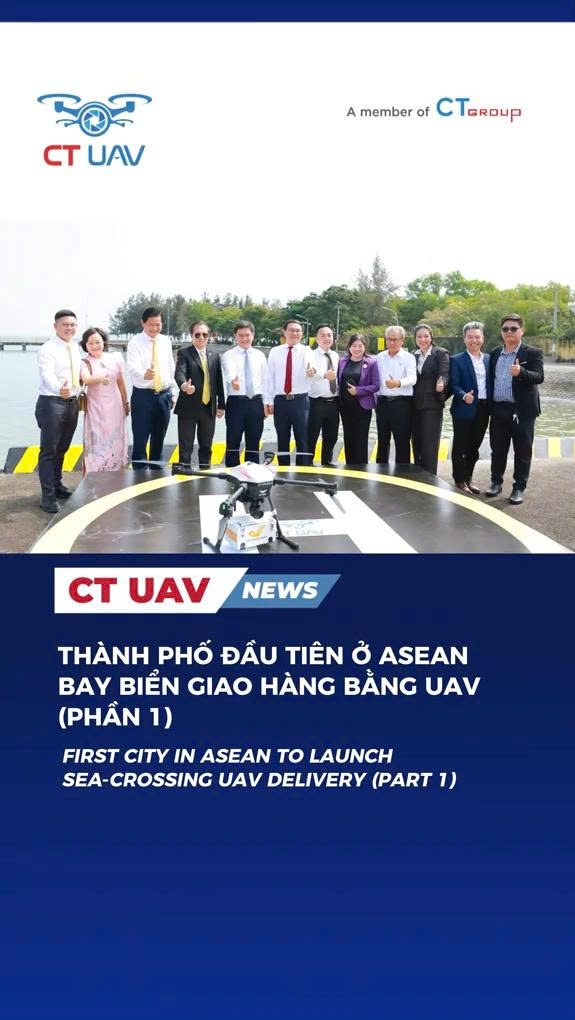 Thành phố đầu tiên ở ASEAN bay biển giao hàng bằng UAV
